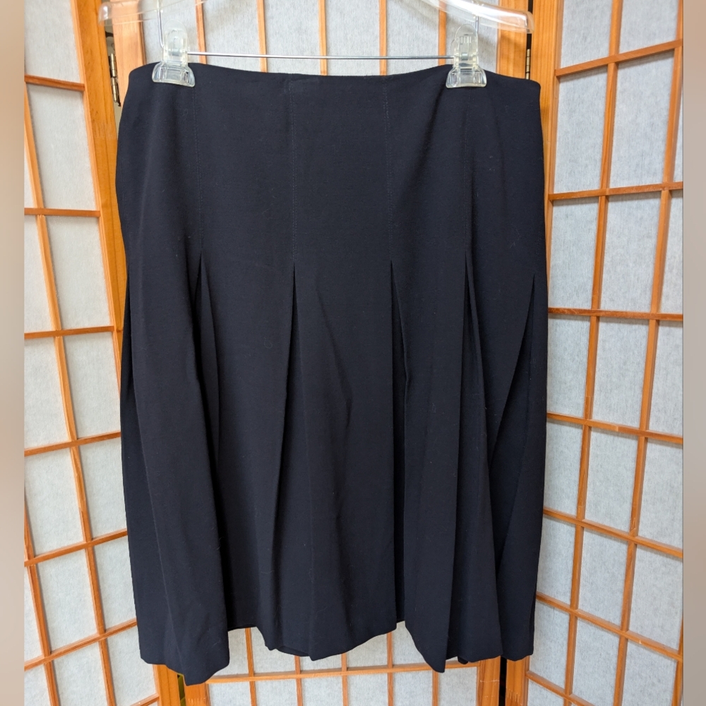Nice Heavy Black Skirt - Pleated Mid-length - Women's Sz 16W / 16 Plus Dressbarn